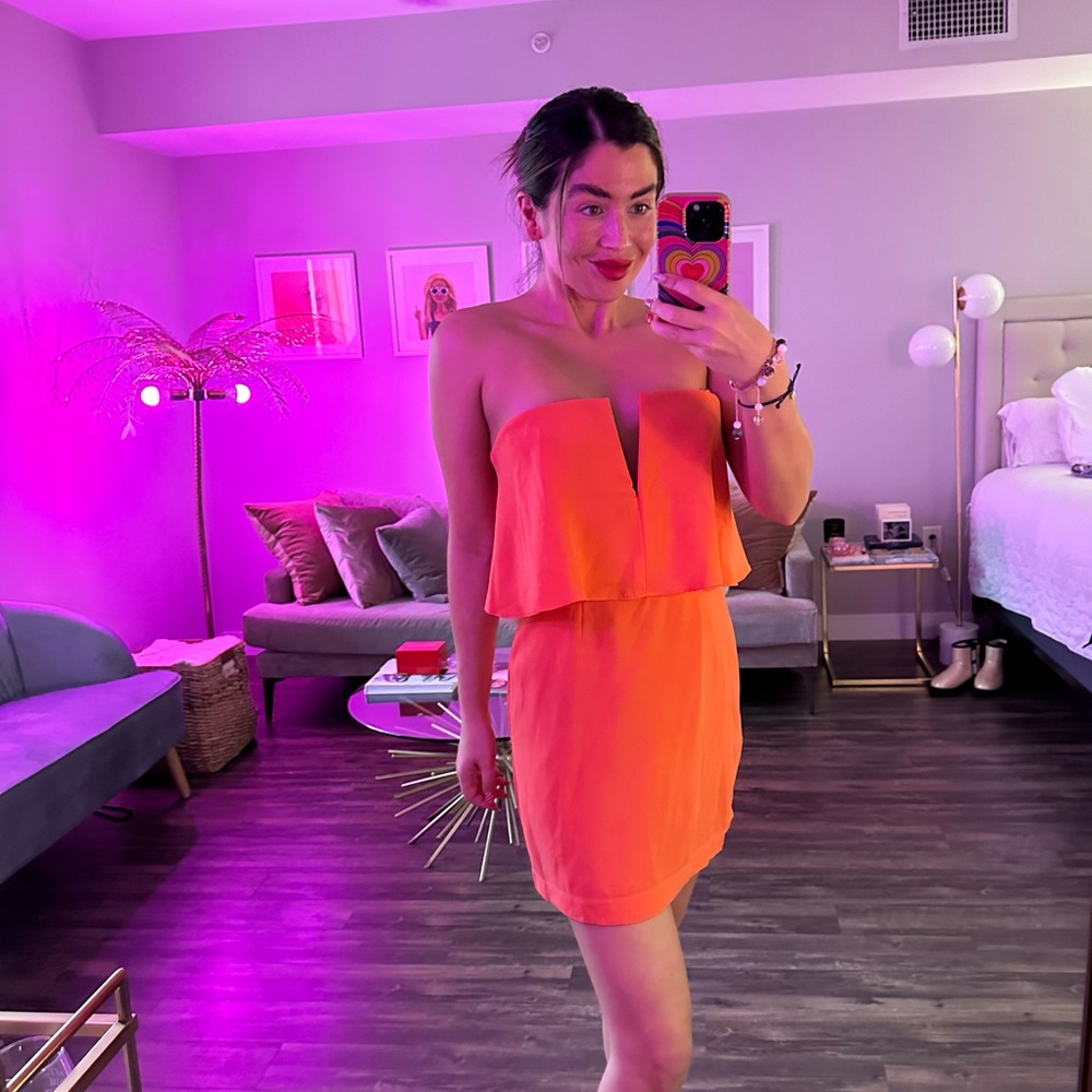 BCGB MaxAzria | Strapless Mini Cocktail Dress Orange Size 6